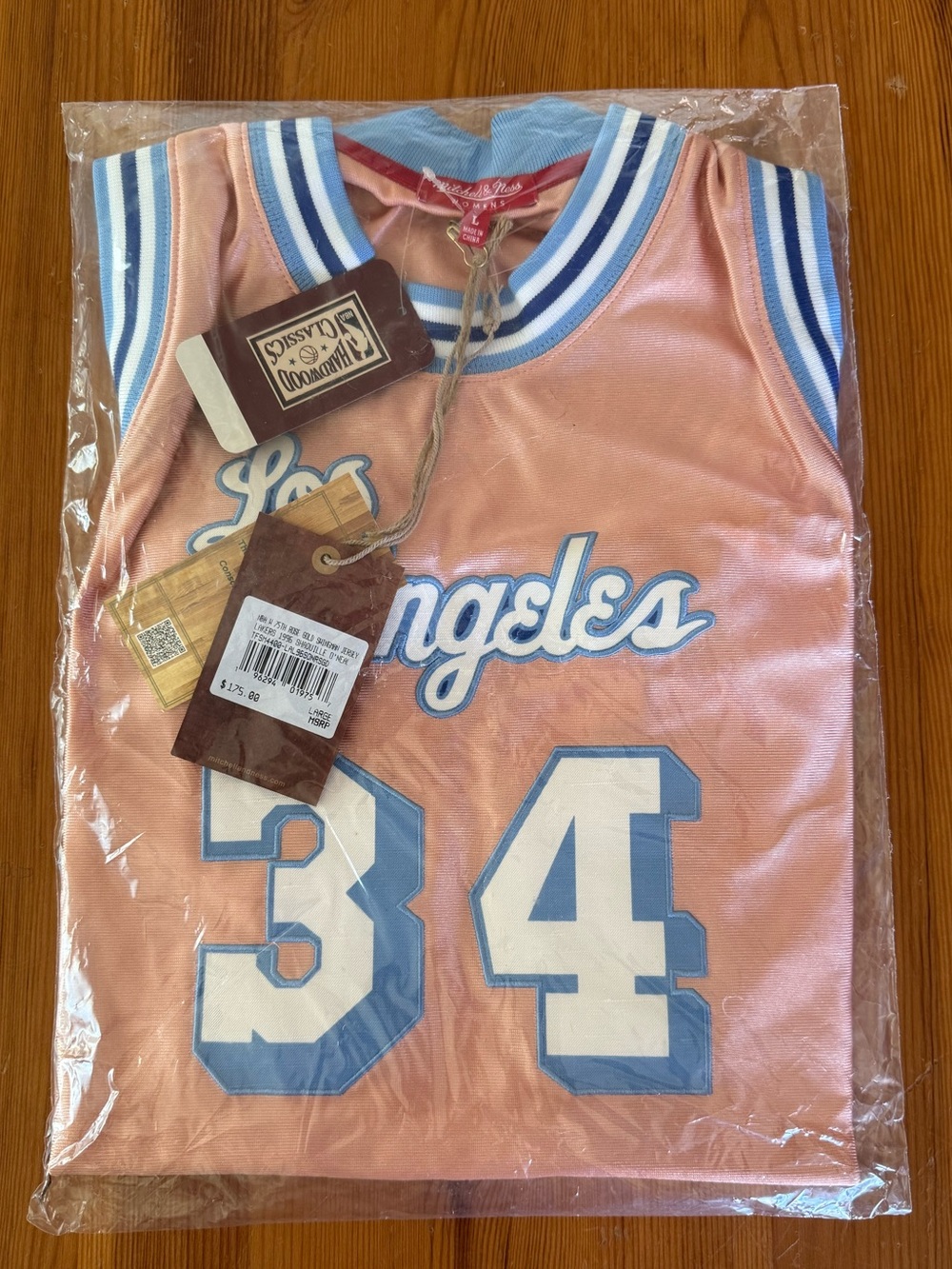 Shaquille O’Neal Lakers Jersey Rose Gold Pink 75th Mitchell Ness Womens Large